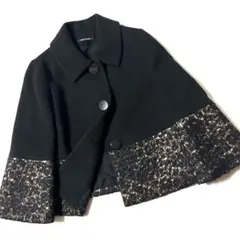 【美品】ピエールカルダン　ショートコート　切替デザイン　ベルスリーブ　日本製　Mのサムネイル