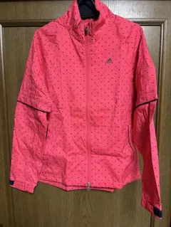 adidas レディース レインウェア ピンク ドット柄