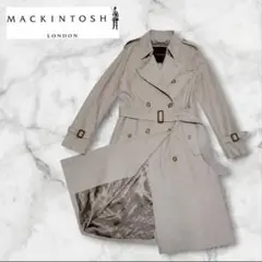 【美品】マッキントッシュ トレンチコート スエード調 腰ベルト 革