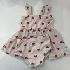 ハート柄 セパレート水着 90cm