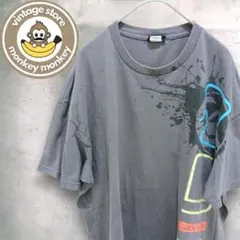 mz414 US古着　90sオーバーサイズ　プリントTシャツ　カットソー