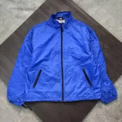 7AS6 ジップアップ　ナイロンジャケット　スポーツMIX 　黒　L 古着