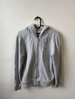 TOMMY HILFIGER トミーヒルフィガーMグレー フルジップパーカー