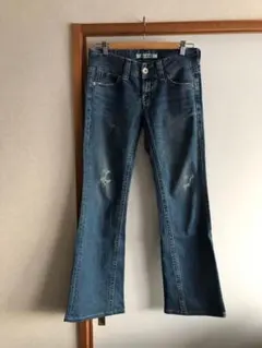 【新品】UNIQLO ユニクロ ウォッシュ加工 ダメージデニム