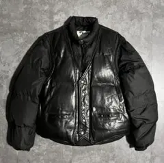 90s 希少Schott Duar USA製ブラック ダウンジャケット M短丈 USA製 Schott Down Jacket 黒 L ショット ダウンジャケット グース