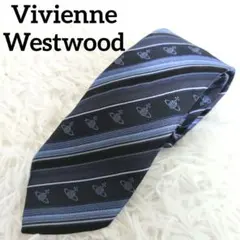 美品✨️Vivienne Westwood オーブ　シルク100%ネクタイ　青