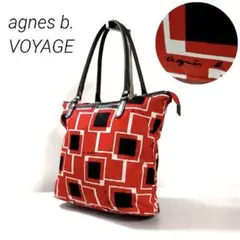 agnes b. VOYAGE ナイロントートバッグ 幾何学パターン　A4