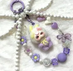 Baby three ベイビースリー♡じゃらじゃらキーホルダー　ストラップ　紫