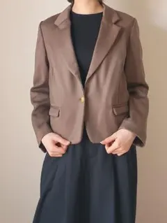 【ハンドメイド】ブラウン テーラードジャケット