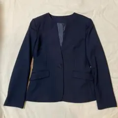 UNITED ARROWS ノーカラージャケット ネイビー 36 - メルカリ