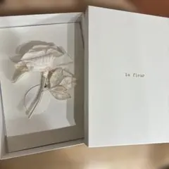 3 ET DEMI キャズ エ ドゥミ　ラフルール コサージュ　ホワイト　新品