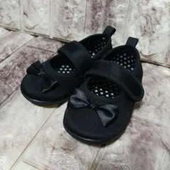 リボン付きブラックフォーマルシューズ 14cm