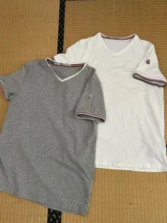 MONCLER Slim Fit Mサイズ ホワイト＆グレー2枚セット