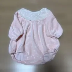 お値下げ バースデイ 新品 ピンク レース襟 ロンパース 80cm