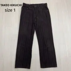 ◆ TAKEO KIKUCHI タケオキクチ リブ コーデュロイ チノパン 1のサムネイル