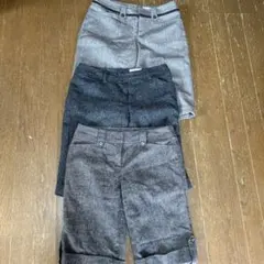 組曲　anysisウール混紡ツイード風ショートパンツ3着セット