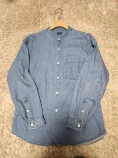 UNIQLO デニムオーバーサイズスタンドカラーシャツ XS