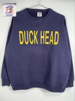 90s DUCK HEAD プリントスウェット　ネイビー