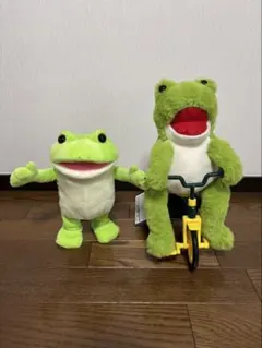 タイトー限定 チャリカエル ギミックぬいぐるみ 蛙 自転車 おとぼけ