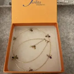 ミキモトペルリータ　淡水パール天然石　K18チェーン　ネックレス　⚠️訳あり