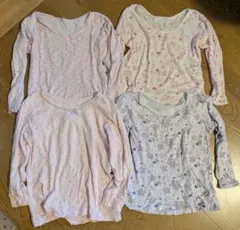 アンダーシャツ 4枚セット 長袖 秋冬 120cm