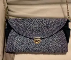 カゴバッグ　クラッチバッグ　ハンドバッグ　ショルダーバッグ　手作りバッグ　手編み