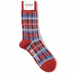 BEAMS BOY / シャギー タータンチェック ソックス 23FW ビームスのサムネイル