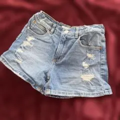 zara kids ダメージデニムショートパンツ　152cm