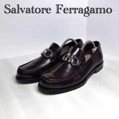 美品☆フェラガモ☆メンズ☆ビットローファー☆バーガンディー☆革靴☆7☆S154