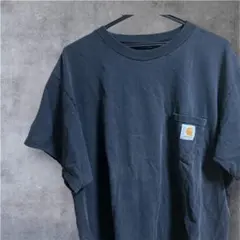 carhartt 黒 Tシャツ 半袖 ロゴ刺繍 カーハート