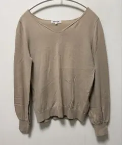 NATURAL BEAUTY BASIC ベージュニット レディースM