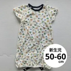 新生児　くま　ツーウェイ・ドレスオール　タオル地　ブルー