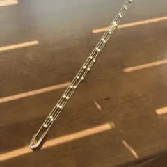 ゴールド×パール　ネックレス　二重