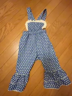 水玉デニム風サロペット 12-18ヶ月