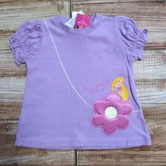 新品 未使用 ディズニープリンセス ラプンツェル 半袖 Tシャツ 紫 80