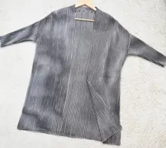スペッチオ SPECCHIO シャトル プリーツ ロング シャツ カーディガン