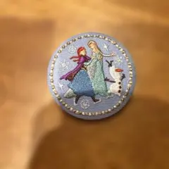アナと雪の女王 刺繍ピンバッジ