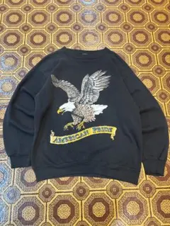 九零年代 Tultex 美國風 愛國雄鷹印花 刷毛