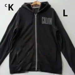 Calvin Klein ブラック フルジップフーディ