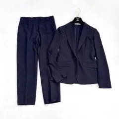 iCB 洗える サマースーツ ジャケット パンツ セットアップ 2 ネイビー