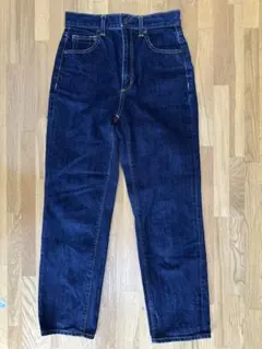 神デニムGU ダークブルー ハイウエスト