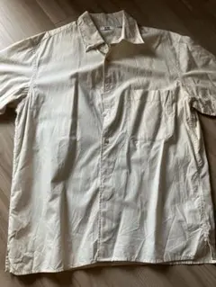 UNIQLO U ボクシーシャツ 半袖 ベージュ L