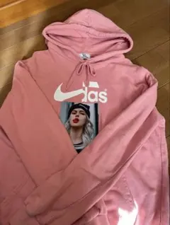 adidas ピンク フード付きパーカー