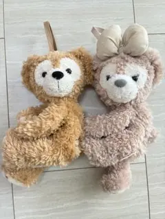 ダッフィー＆シェリーメイ　ぬいぐるみポーチ