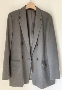 UNIQLO　ダブルジャケット テーラード　グレー　XL