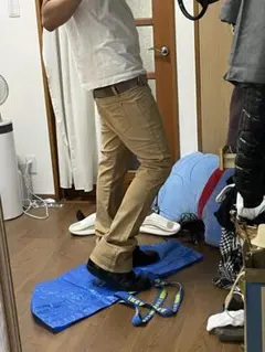 メンズ ベージュ ストレートパンツ archives swag系 腰パン - メルカリ