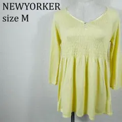 美品 ニューヨーカー NEWYORKER ひざ丈ワンピース M【328】