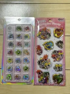 パワーパフガールズ パワパフ おはじきシール スパンコールパーティー 2点セット