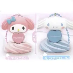 サンリオキャラクターズ ホイップクリームマスコット マイメロディ&シナモロール