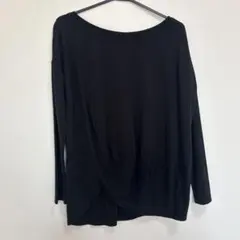 AZUL by moussy ブラック長袖Tシャツ